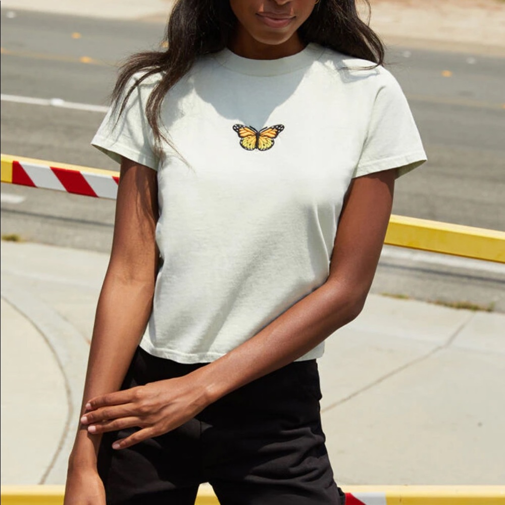 Brandy Melville Butterfly T shirt S/XS